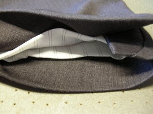 25. Futter flach bügeln